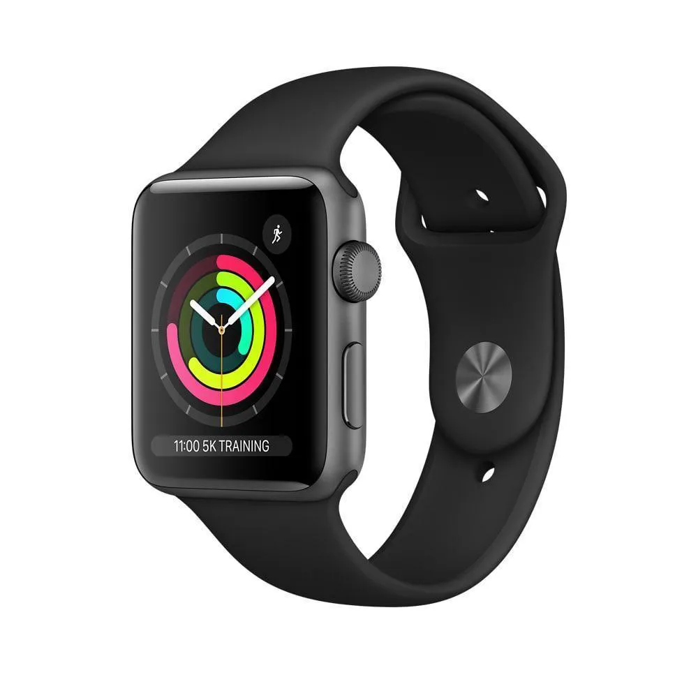 apple watch series 3 38mm gray stock / اپل واچ سری 3 38 میلی متری مشکی استوک (کارکرده)