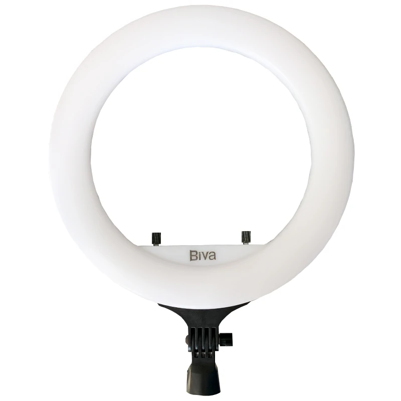رینگ لایت بیوا Biva RL-01 36W LED Soft Ring Light سایز 14 اینچ با سه پایه و 3 هولدر