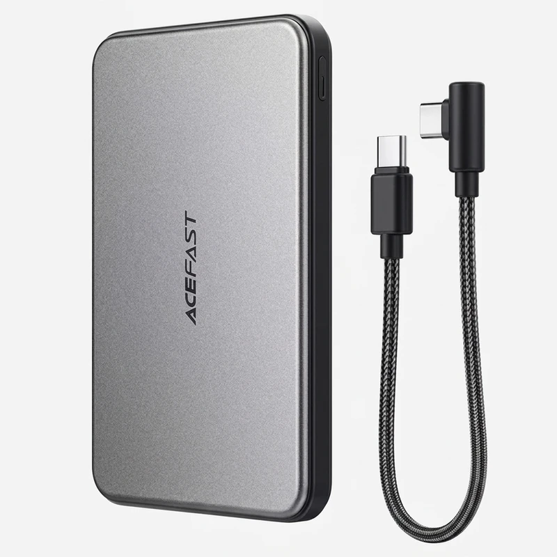 پاوربانک بی سیم 20 وات ایس فست مدل M30 ظرفیت 5000 میلی‌آمپرساعت به همراه کابل USB-C